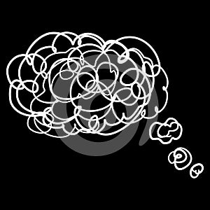 Comic draw cloud speech bubble pop art icon, hand drawn and outline style