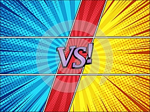 Comic duel bright background