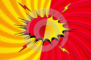 Comic duel bright background