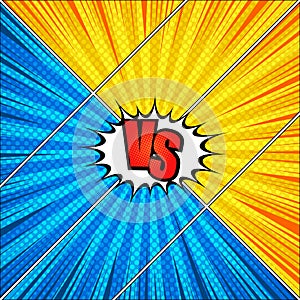 Comic duel and fight diagonal concept