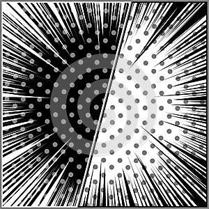 Comic duel monochrome design concept