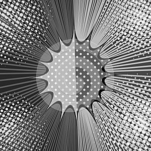 Comic duel separated monochrome concept