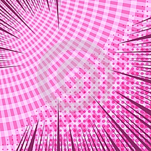 Comic dynamic pink template