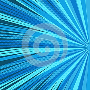 Comic dynamic rapid blue template