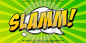 Comic editable text effect, editable cartoon and animated text style