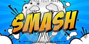 Comic editable text effect, editable cartoon and animated text style