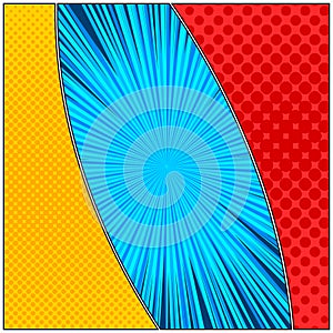 Comic elegant colorful frames concept