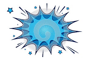 Comic explosion effect. Comic burst speech bubble, isolated on white background - generetad by ai