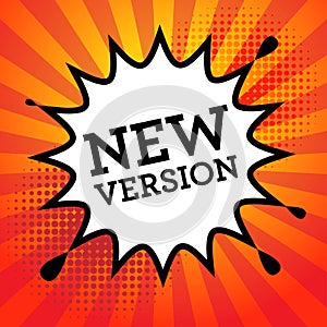 Comic explosion with text New Version