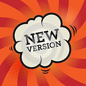 Comic explosion with text New Version