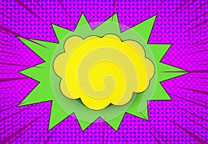 Comic explosive bright concept