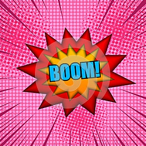 Comic explosive bright concept