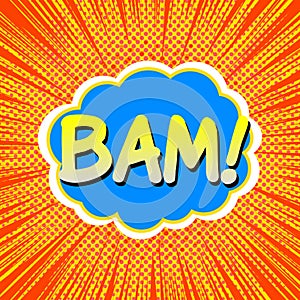 Comic explosive bright concept