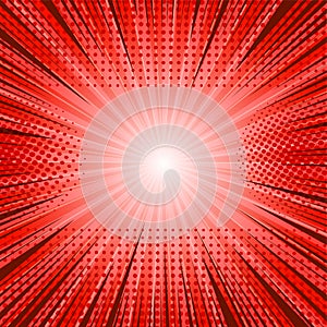 Comic explosive bright red background