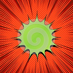 Comic explosive bright template