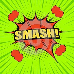 Comic explosive bright vivid concept