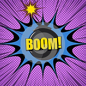 Comic explosive and burst concept