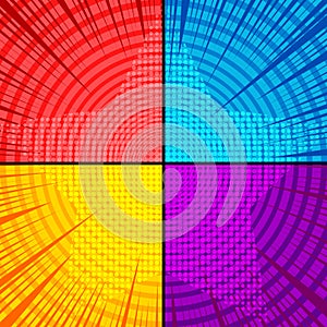 Comic explosive colorful concept