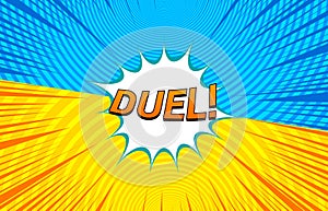 Comic explosive confrontation background