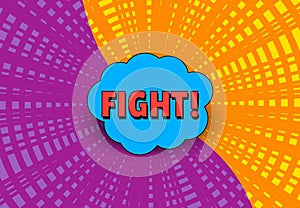 Comic explosive dynamic fight concept