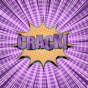 Comic explosive dynamic purple template