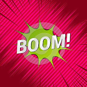 Comic explosive dynamic template