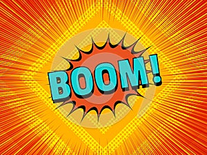 Comic explosive light concept