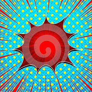 Comic explosive light concept