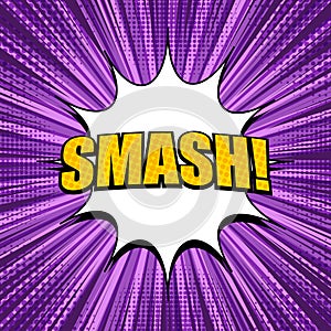 Comic explosive light purple template