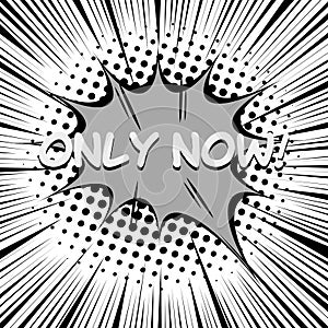 Comic explosive monochrome concept