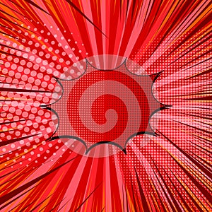 Comic explosive red concept