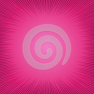 Comic explosive red template with twisted rays and dots humor effects vector illustration