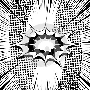 Comic explosive template