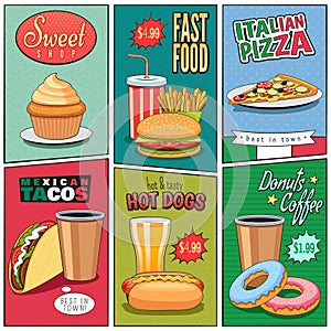 Comic Fast Food Mini Posters Collection