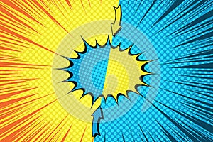 Comic fight bright concept