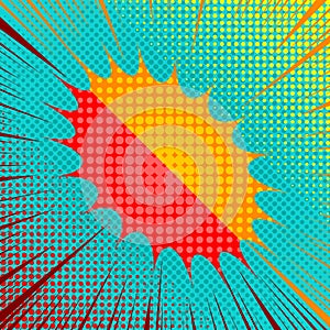 Comic fight explosive concept