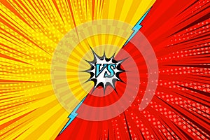 Comic fighting bright background