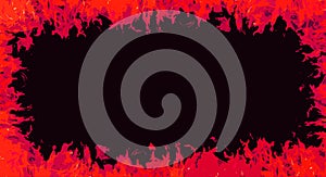 Comic fire frame background