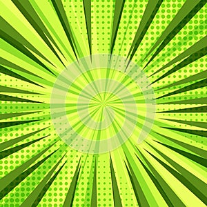 Comic green explosive background