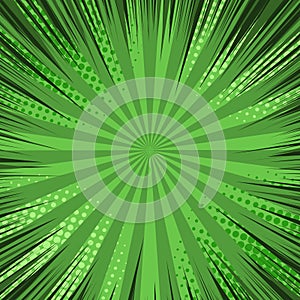 Comic green explosive blank background