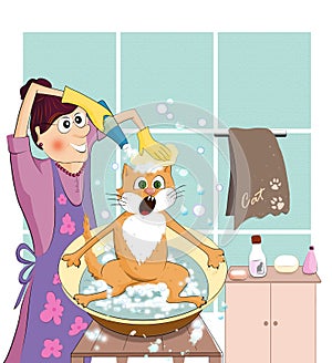 Fare il bagno da gatto 