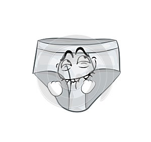 Comic internet meme illustration of men underwear boxers