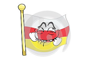 Comic internet meme illustration of South Ossetia flag