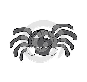 Comic internet meme illustration of spider