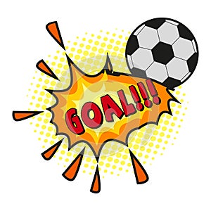 Comic lettering GOAL on white background - Vector