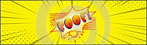 Comic lettering POOF on white background - Vector