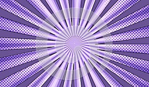 Comic light explosive purple background