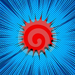 Comic light explosive template