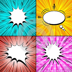 Comic light pages set