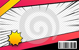 Comic magazine front cover page design